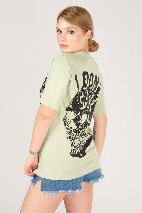 Kadın Baskılı T-Shirt Çağla - 5