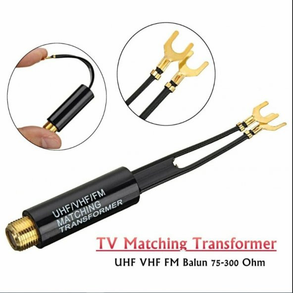 UHF VHF FM 75-300 Ohm TV Anten Adaptörü - 2
