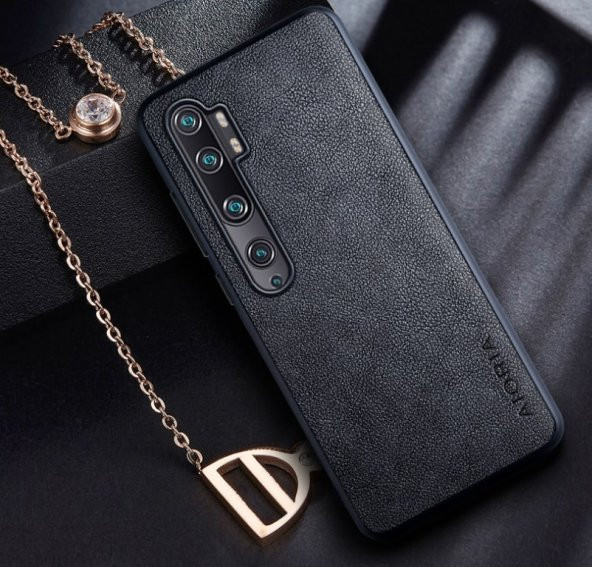 Oppo Xiaomi Note 10 Pro Lüks Tekstil Deri Kılıf
