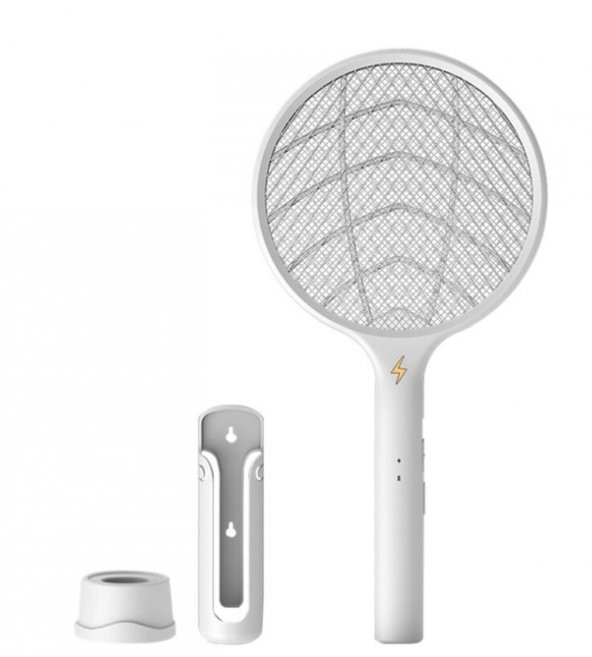 USB Şarj Edilebilir Tenis Raketi Şeklinde Elektrikli Sineklik