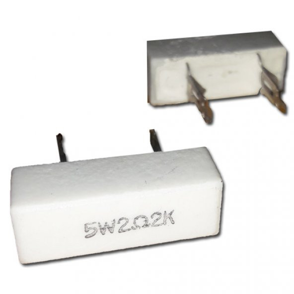 2K2 5W Taş Direnç - 10 Adet - Resim 2