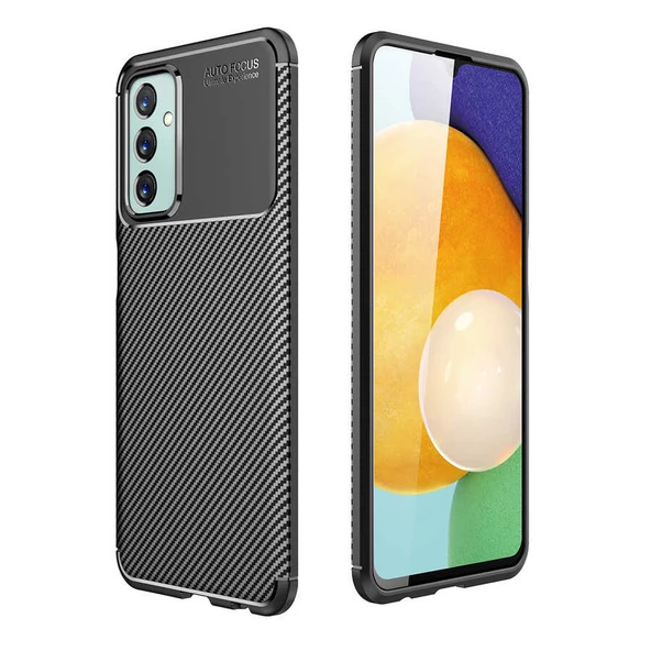 Galaxy M23 Kılıf Zore Negro Karbon Tasarım Silikon Kılıf