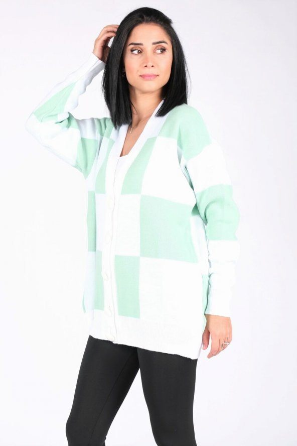 Kadın Düğmeli Hırka Ekru - 2