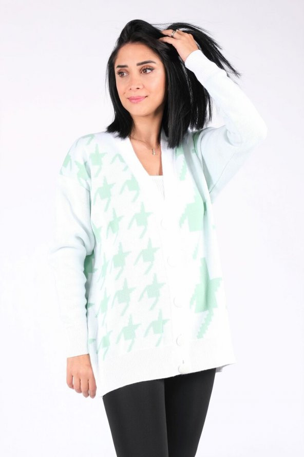 Kadın Düğmeli Hırka Ekru - 2