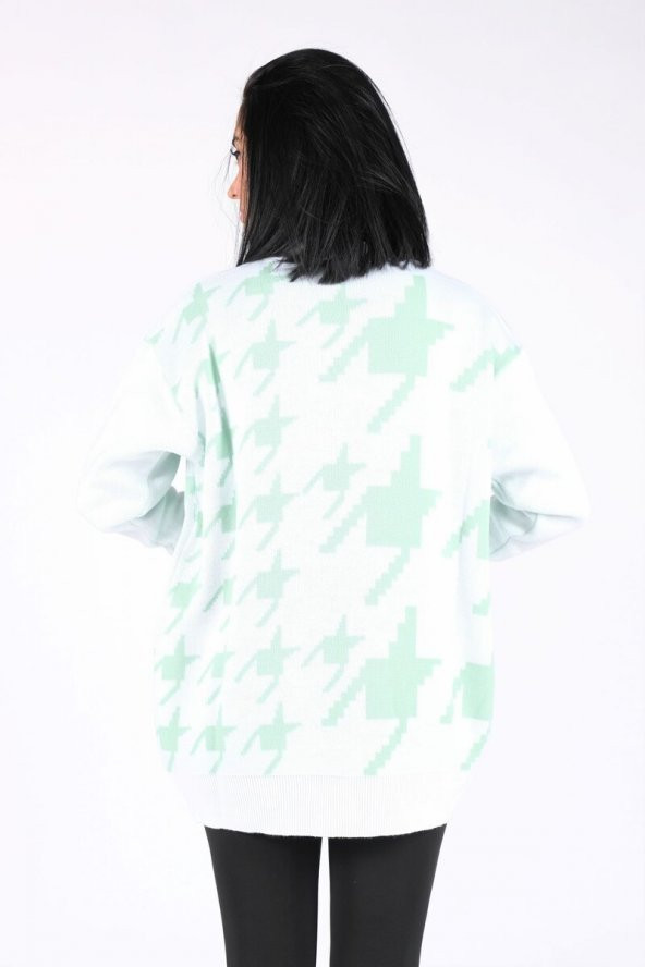 Kadın Düğmeli Hırka Ekru - 3