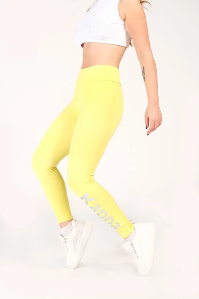 Kadın Kappa Tayt Sarı - 2