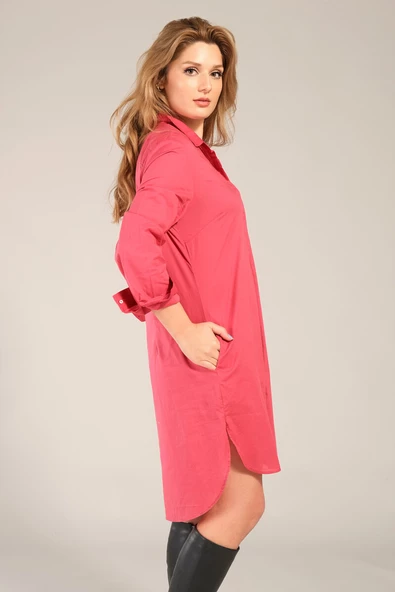 Kadın Tunik Gömlek Kırmızı - 3