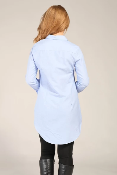 Kadın Tunik Gömlek Mavi - 3