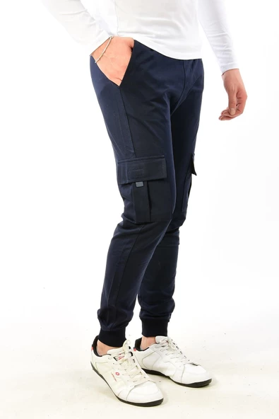 Erkek Kargo Cep Eşofman Altı Lacivert - 2