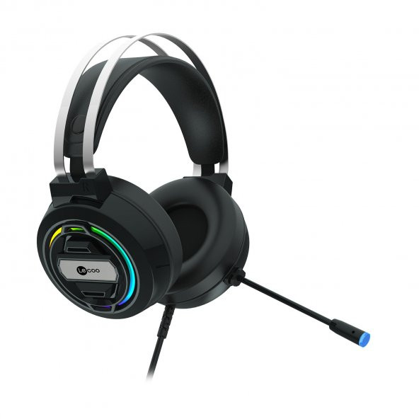 Lecoo HT401 USB + 3.5 MM Kulak Üstü RGB Led Aydınlatmalı Kablolu Gaming Kulaklık