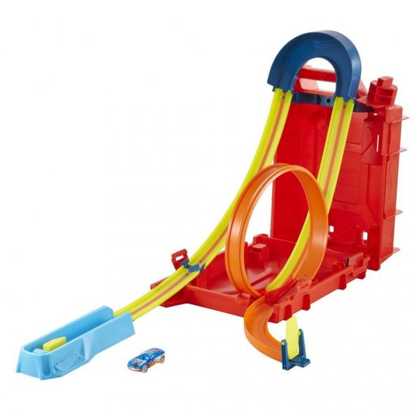 Hot Wheels Track Builder Benzin Bidonu Akrobasi Seti, Akrobasi ve Yarış Maceraları Için Pist Inşa Seti, Oyuncak Araba ve Pist Saklama Kutusu, Diğer Setlere Bağlanabilir, 6 Yaş ve Üzeri HDX78