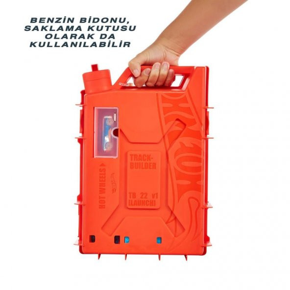 Hot Wheels Track Builder Benzin Bidonu Akrobasi Seti, Akrobasi ve Yarış Maceraları Için Pist Inşa Seti, Oyuncak Araba ve Pist Saklama Kutusu, Diğer Setlere Bağlanabilir, 6 Yaş ve Üzeri HDX78 - 3