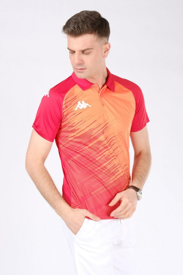 Erkek Polo Yaka Sporcu T-Shirt Orange
