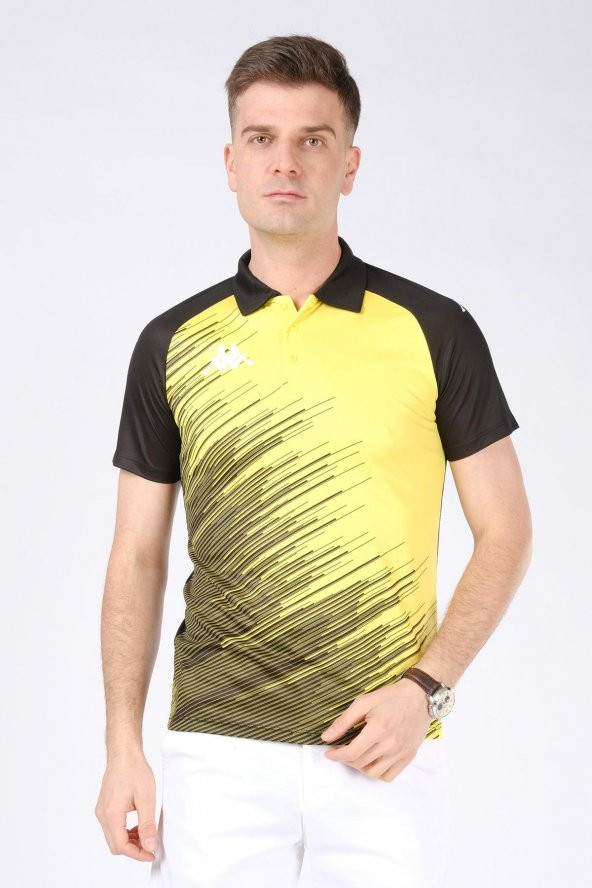 Erkek Polo Yaka Sporcu T-Shirt Sarı