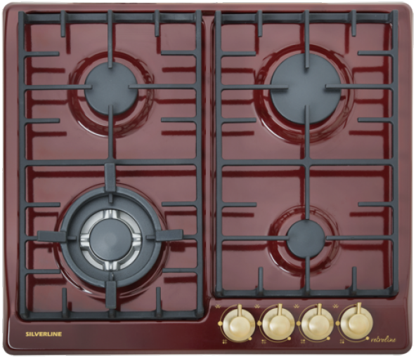 Silverline RS5322R01 Bordo Retro 4 Göz. Döküm Ocak 60cm