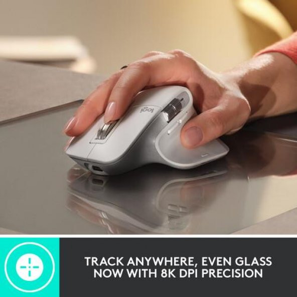 Logitech Mx Master 3S Kablosuz Mouse - Beyaz - 6