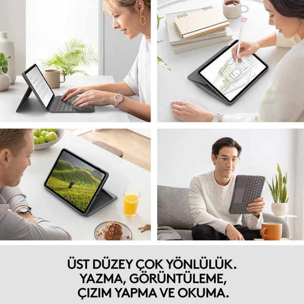 Logitech Slim Folio Touch iPad Air 10.9 4&5. Nesil Klavyeli Kılıf - Resim 4