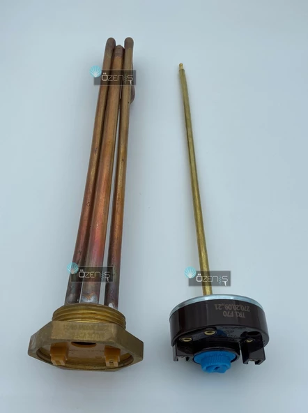 1-1/4'' Meşale Çay Kazanı Rezistansı Kıvrık Bakır 2000W Kalın Diş Termostatlı Kapak İstemiyorum - 6