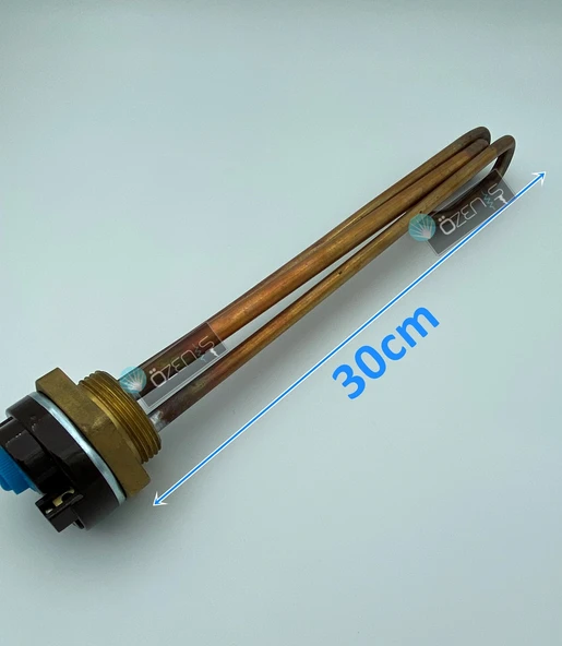 1-1/4'' Meşale Çay Kazanı Rezistansı Kıvrık Bakır 2000W  Kalın Diş Termostatsız Kapak İstemiyorum - Resim 5