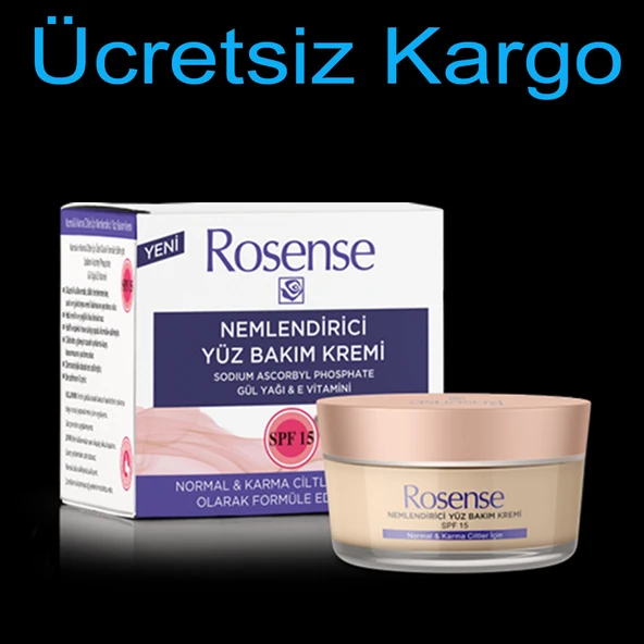 Rosense Nemlendirici Yüz Bakım Kremi (Normal & Karma Cilt) - 50 ml 1 Adet