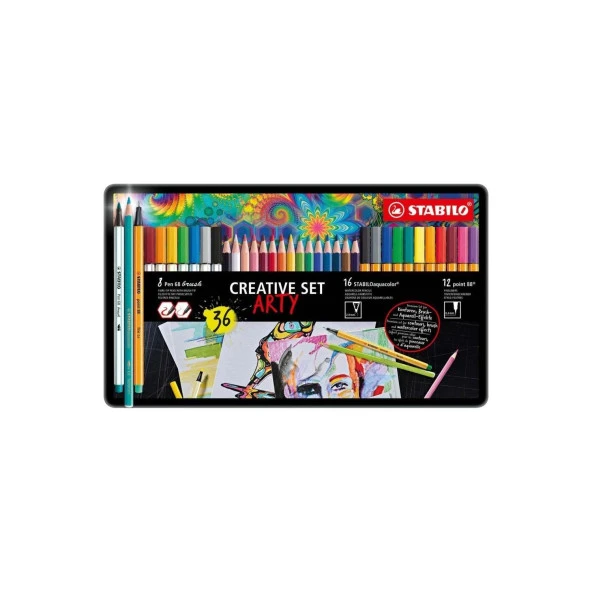 Stabilo Arty Kreatif Set 36 Lı Metal Kutu