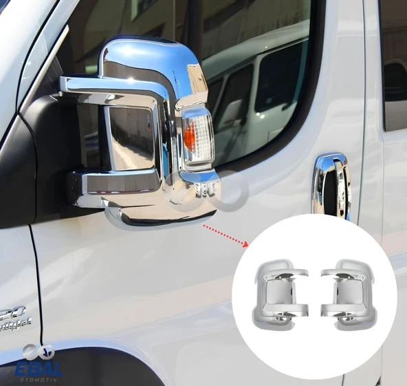 Peugeot Boxer ABS Krom Kaplama Ayna Kapağı 2 prç. 2006 üzeri P.Çelik