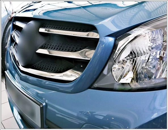 Mercedes Citan Krom Ön Panjur 5 prç. 2013-2020 Paslanmaz Çelik - Resim 2