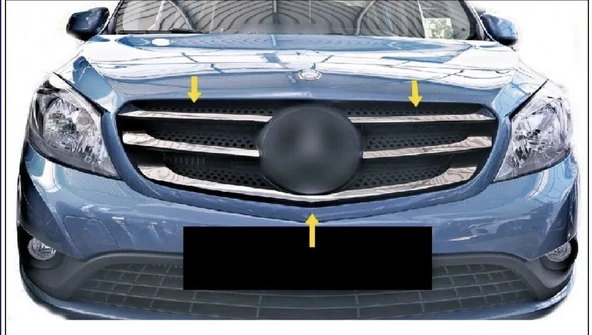 Mercedes Citan Krom Ön Panjur 5 prç. 2013-2020 Paslanmaz Çelik ürün görseli