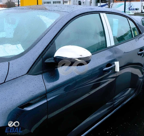 Renault Clio 5 Krom Ayna Kapağı 2 prç. 2019 Üzeri Paslanmaz Çelik - 4