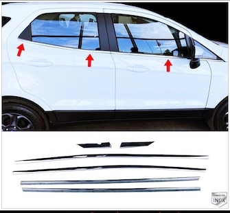 Ford Ecosport Krom Cam Çıtası 6 prç 2018 ve üzeri Paslanmaz Çelik