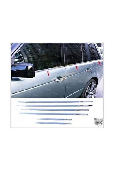 Land Range  Rover Sport Krom Cam Çıtası 6 prç. 2005-2010 P.Çelik ürün görseli