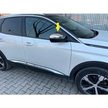 Peugeot 3008 Krom Ayna Kapağı 2 prç 2016 ve üzeri Paslanmaz Çelik - 1