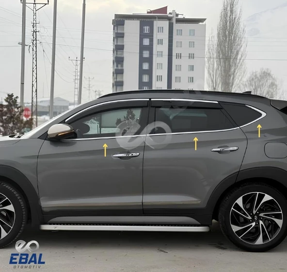 Hyundai Tucson Krom Cam Çıtası 6 prç. 2015 ve üzeri P.Çelik - 4