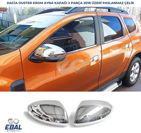 Dacia Duster Krom Ayna Kapağı 2 Parça P.Çelik 2018-2024 - 1