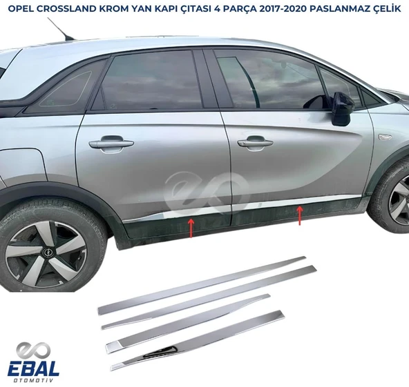 Opel Crossland X Krom Yan Kapı Çıtası 2017 > P.Çelik