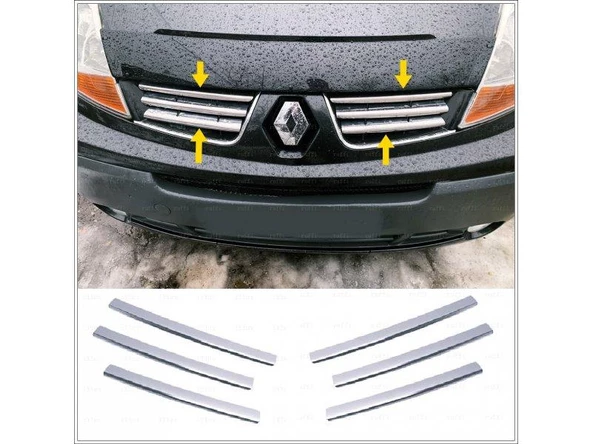 Renault Trafic Krom Ön Panjur 6 prç. 2004-2008 Arası P. Çelik ürün görseli