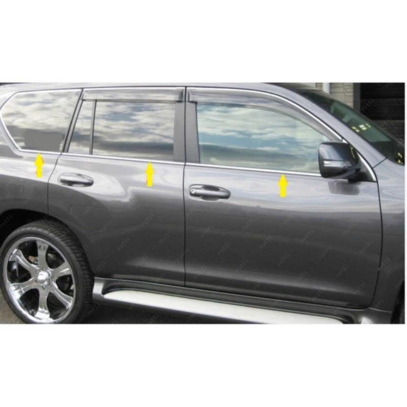Toyota Prado 150 Krom Cam Çıtası 6 prç. 2009 ve üzeri P.Çelik ürün görseli