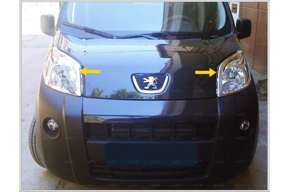 Peugeot Bipper Krom Far Çerçeve 2 parça P.Çelik 2008 üzeri