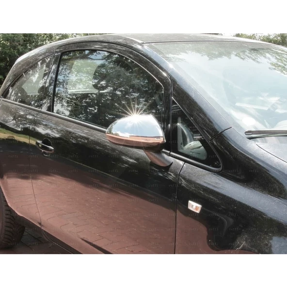 Opel Corsa D Krom Ayna Kapağı 2 prç. 2007-2014 Arası P. Çelik - 1
