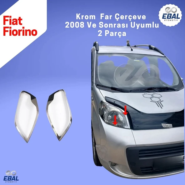 Fiat Fiorino Krom Far Çerçevesi 2 Parça 2008 ve üzeri P.Çelik - 2