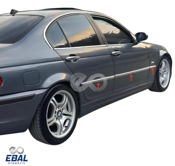 BMW 3 Seri E46 Krom Yan Kapı Çıtası 6 Parça 1998-2005 P. Çelik - 3