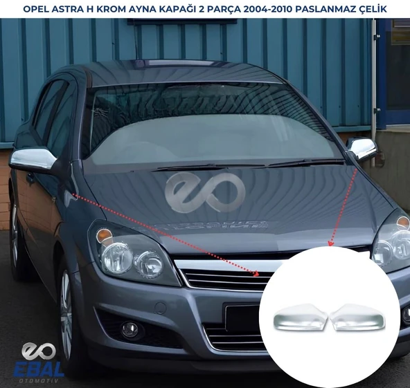 Opel Astra H HB-SEDAN  Krom Ayna Kapağı 2 Parça 2004-2010 Arası P. Çelik ürün görseli