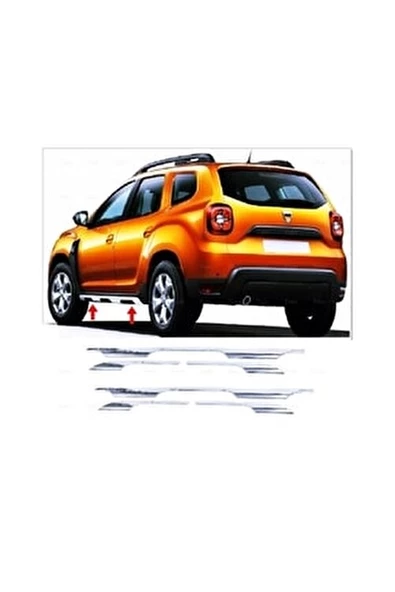 DACİA DUSTER KROM YAN ETEK MARŞPİYEL ÇITA 6 prç 2018 üzeri P.Çelik