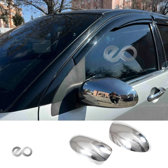 Ford Focus 1  SEDAN-HB  Krom Ayna Kapağı 2 Parça 1998-2005 P. Çelik ürün görseli 1