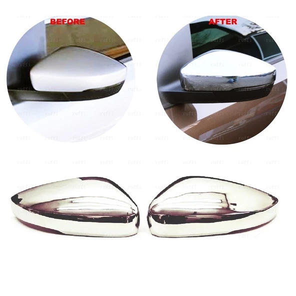 VW Polo Krom Ayna Kapağı 2 prç. 2009-2017 Arası P. Çelik - Resim 2