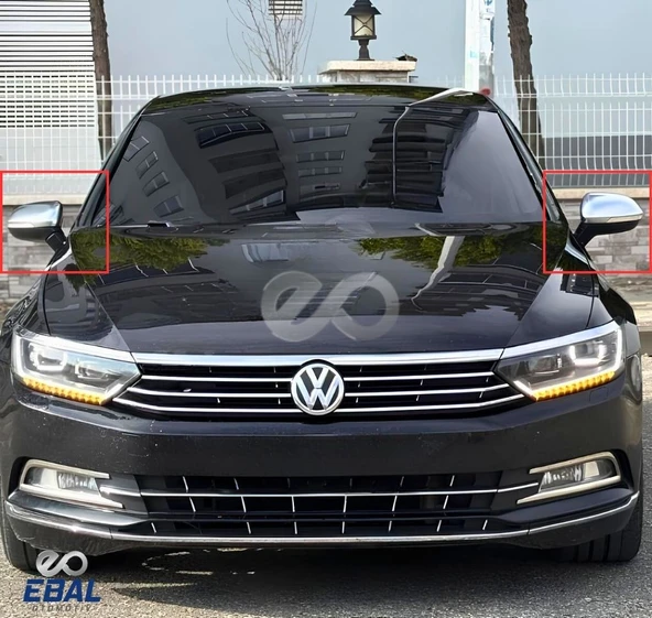 VW Passat B8 Krom Ayna Kapağı 2 prç. 2015 Üzeri P. Çelik - Resim 3