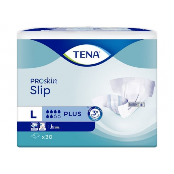 Tena Proskin Slip Plus 6 Damla Büyük Boy (L) 30'lu Hasta Bezi - 1