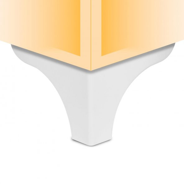 Mobilya Kanepe Sehpa Puf Koltuk Ayağı 10 cm Beyaz Baza Ayak - 4