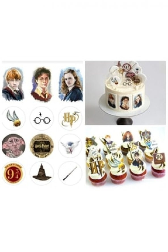 Harry Potter Resimli Pasta Ve Kurabiye Için Yenilebilir Şeker Kağıt Baskısı