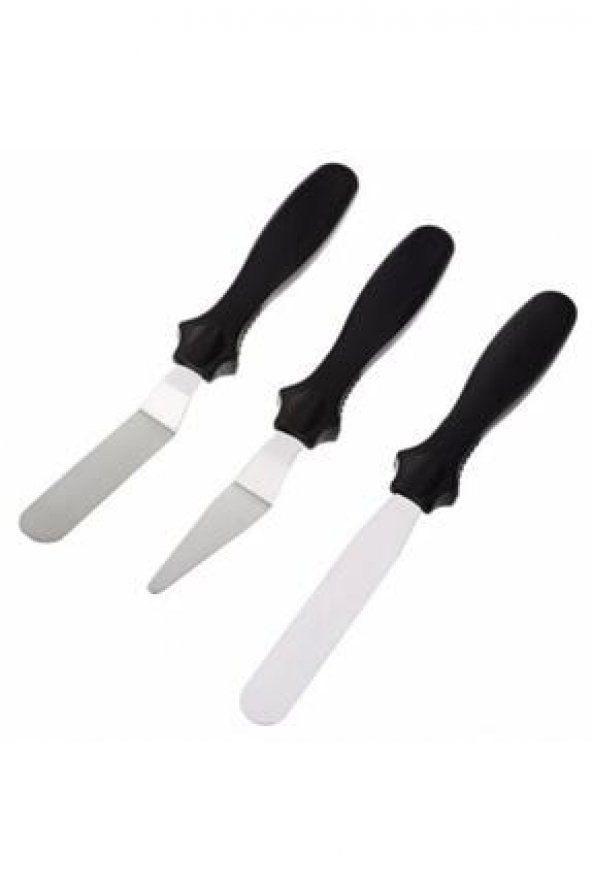 Metal 3’lü Pasta Sıvama Bıçağı -Spatula Seti